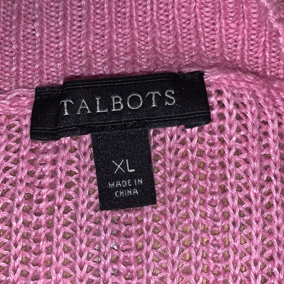 Talbots 100% linen knit open front cardigan - Picture 8 of 11